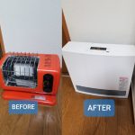 ガスストーブからガスファンヒーターへの取替